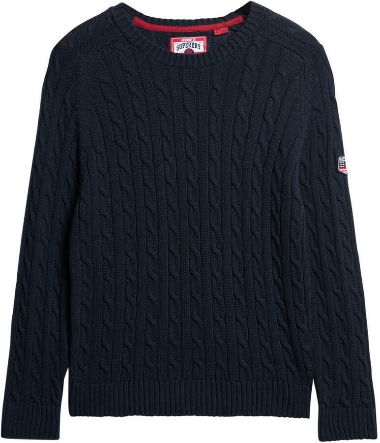Superdry Trui Pull large en maille torsadée femme