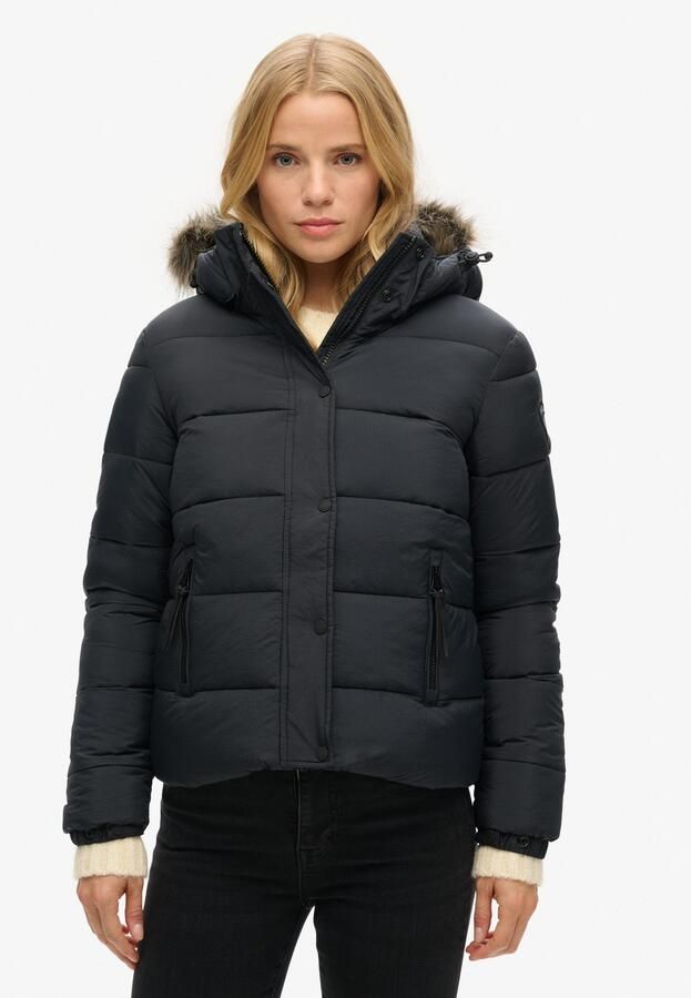 Superdry Gewatteerde jas FAUX FUR SHORT HOOD PUFFER - Foto 5