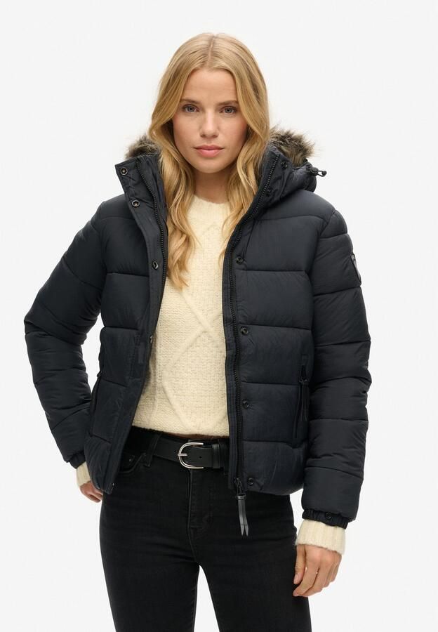 Superdry Gewatteerde jas FAUX FUR SHORT HOOD PUFFER - Foto 2