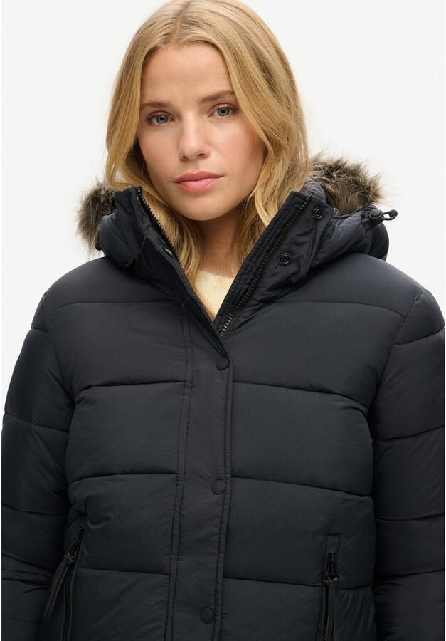 Superdry Gewatteerde jas FAUX FUR SHORT HOOD PUFFER