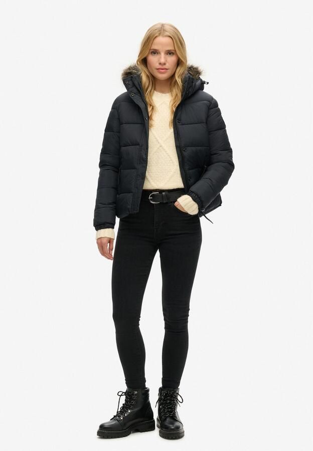 Superdry Gewatteerde jas FAUX FUR SHORT HOOD PUFFER - Foto 3