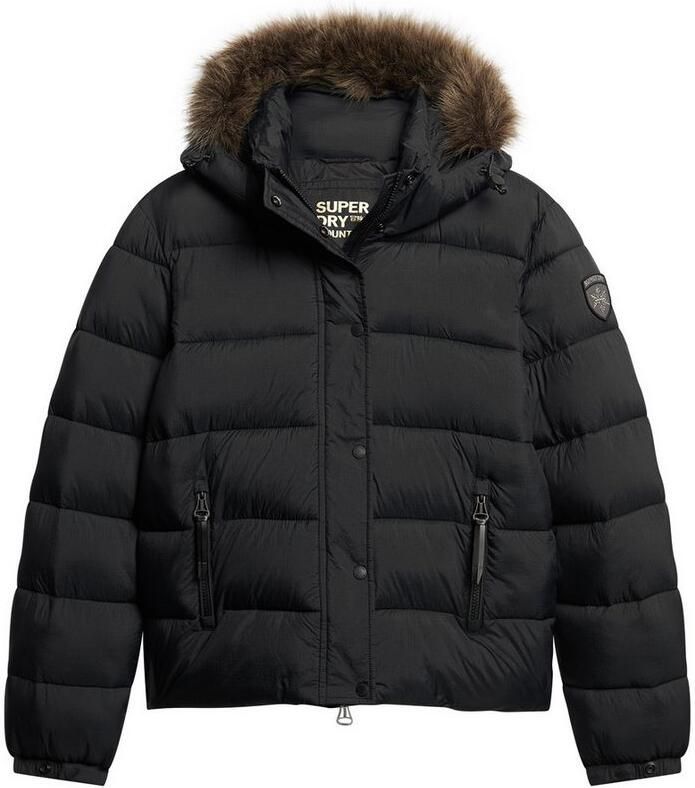 Superdry Gewatteerde jas FAUX FUR SHORT HOOD PUFFER - Foto 4