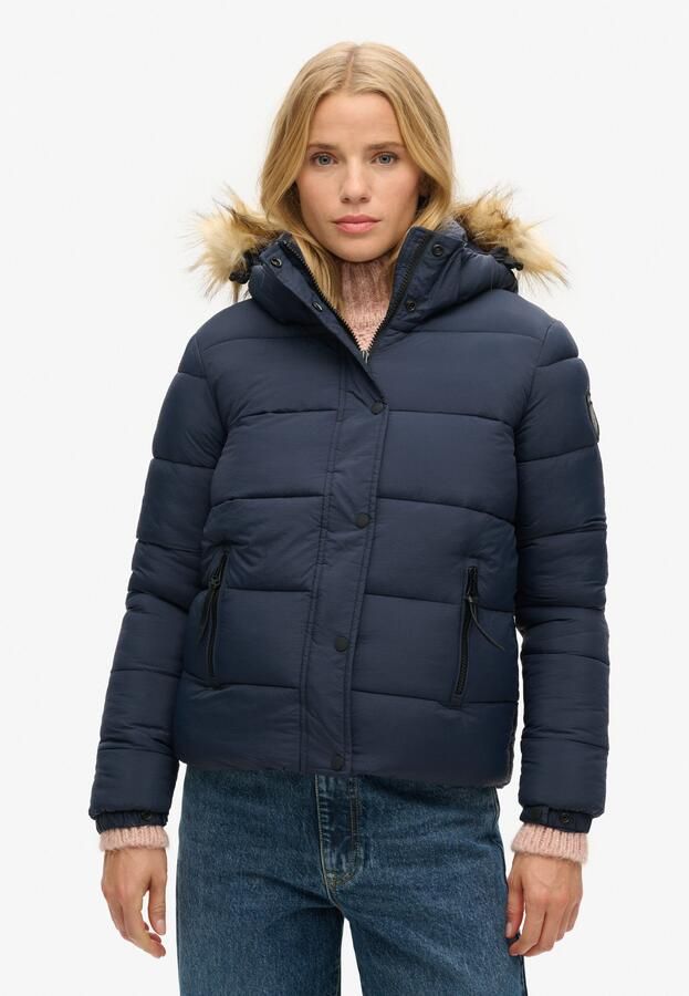 Superdry Gewatteerde jas FAUX FUR SHORT HOOD PUFFER - Foto 5