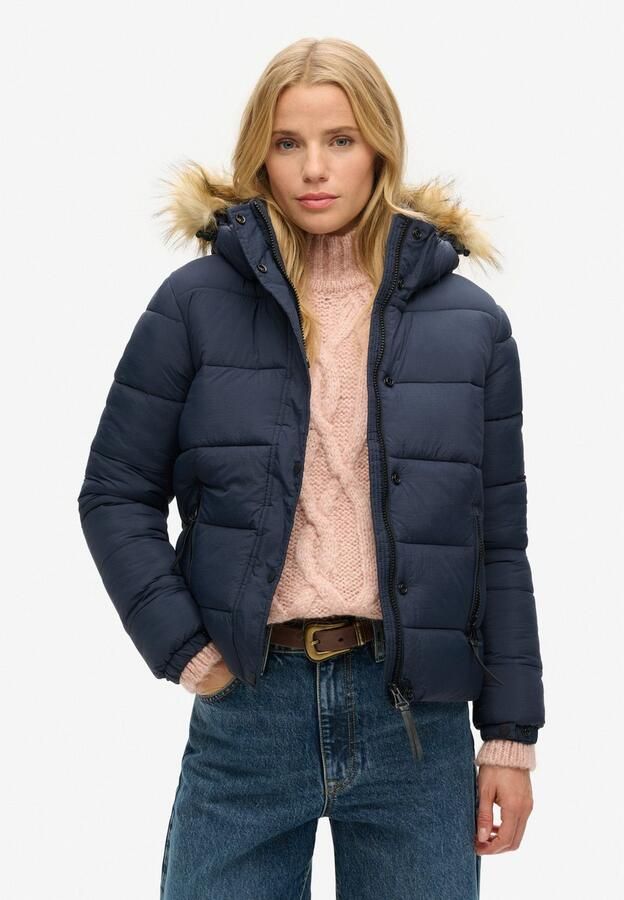 Superdry Gewatteerde jas FAUX FUR SHORT HOOD PUFFER - Foto 2