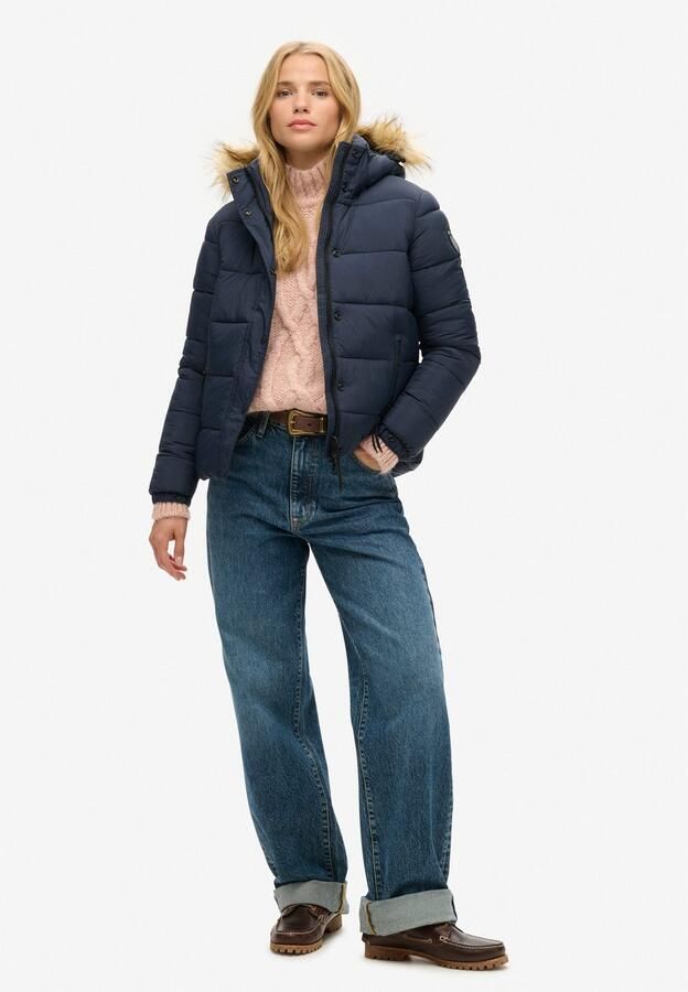 Superdry Gewatteerde jas FAUX FUR SHORT HOOD PUFFER - Foto 3