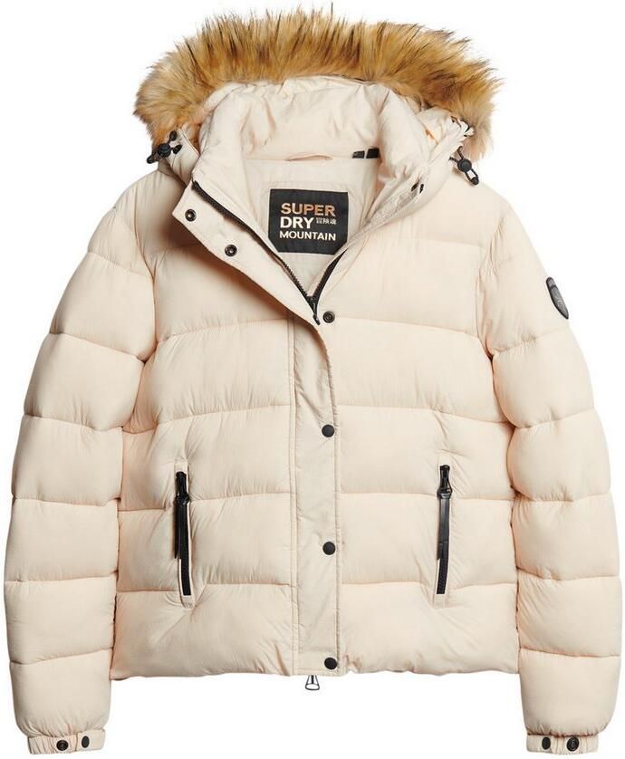 Superdry Gewatteerde jas FAUX FUR SHORT HOOD PUFFER