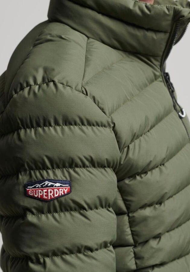 Superdry gewatteerde jas Fuji met logo dark moss green - Foto 2
