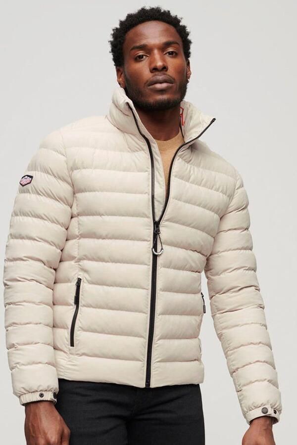 Superdry gewatteerde jas Fuji met logo chateau grey - Foto 6