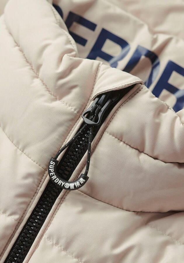 Superdry gewatteerde jas Fuji met logo chateau grey - Foto 3