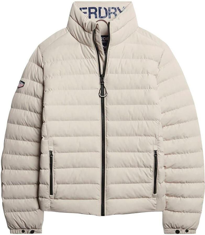 Superdry gewatteerde jas Fuji met logo chateau grey