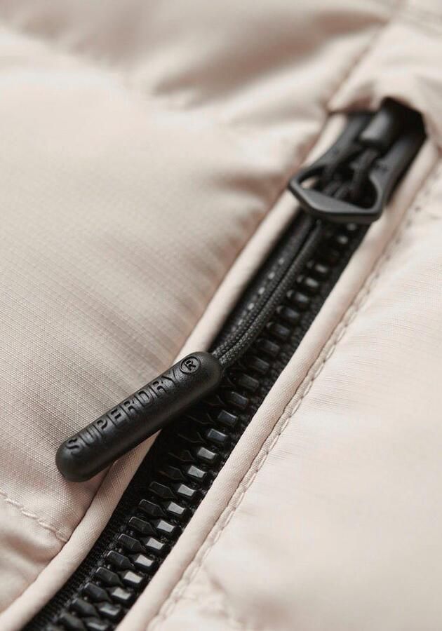 Superdry gewatteerde jas Fuji met logo chateau grey - Foto 4