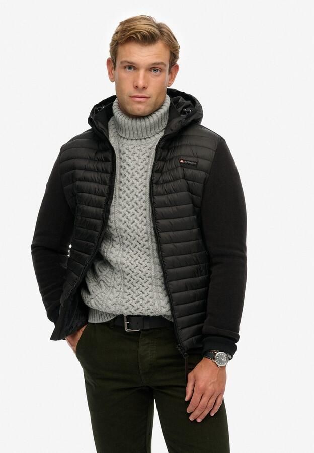 Superdry Gewatteerde jas HOOD STORM FLEECE HYBRID JKT - Foto 4