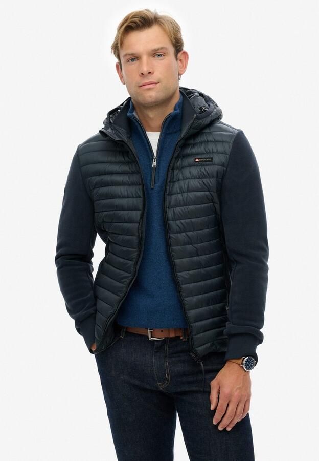 Superdry Gewatteerde jas HOOD STORM FLEECE HYBRID JKT - Foto 7