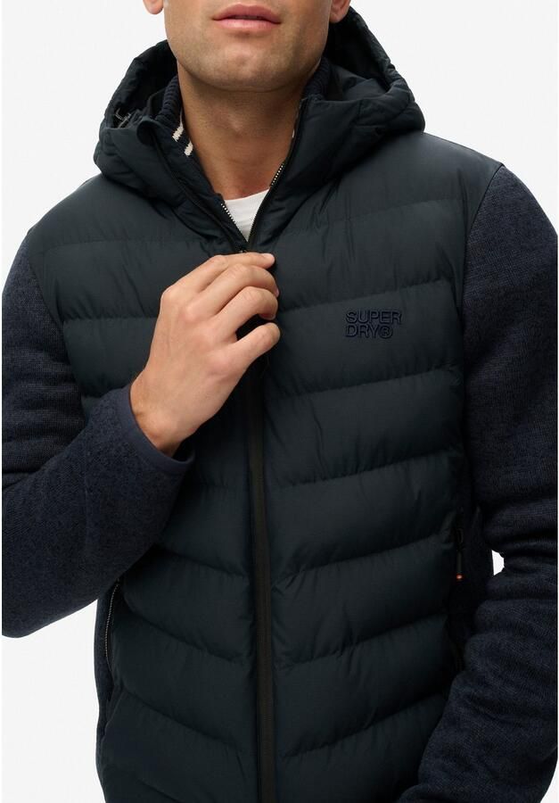 Superdry Gewatteerde jas HOODED STORM KNIT HYBRID JKT - Foto 2