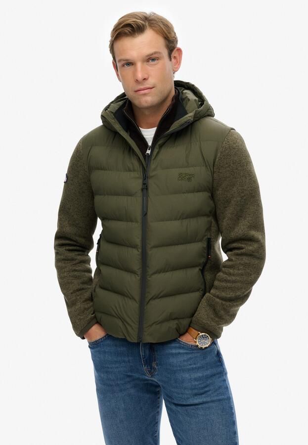 Superdry Gewatteerde jas HOODED STORM KNIT HYBRID JKT - Foto 9