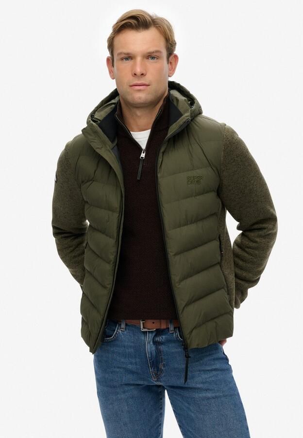 Superdry Gewatteerde jas HOODED STORM KNIT HYBRID JKT - Foto 3