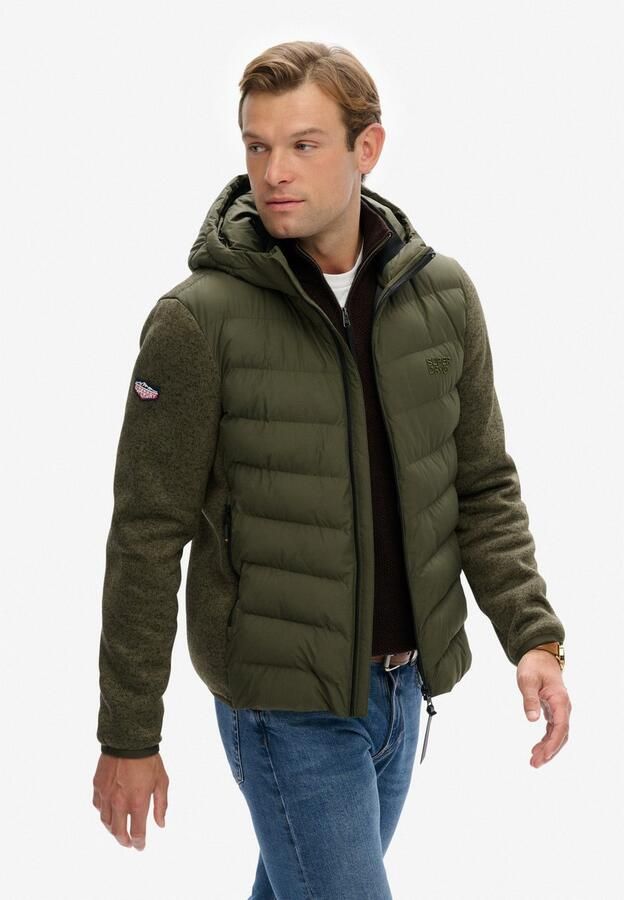 Superdry Gewatteerde jas HOODED STORM KNIT HYBRID JKT - Foto 4