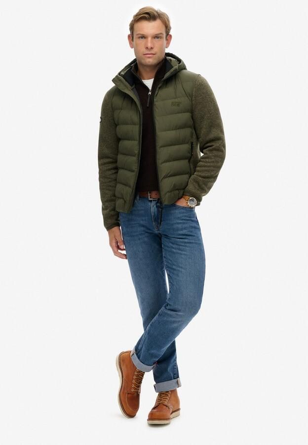 Superdry Gewatteerde jas HOODED STORM KNIT HYBRID JKT - Foto 6