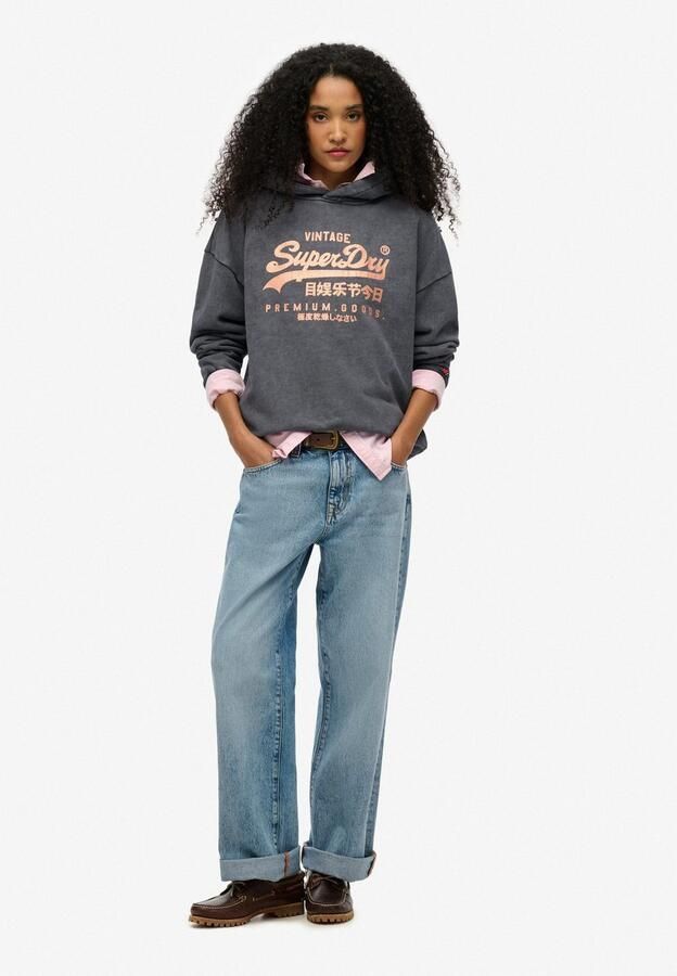 Superdry Sweater Sweatshirt à capuche métallisé femme Vintage Logo - Foto 3