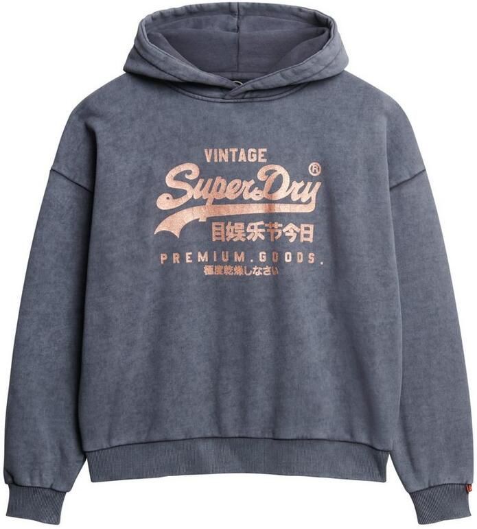 Superdry Sweater Sweatshirt à capuche métallisé femme Vintage Logo - Foto 5