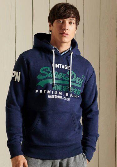 Superdry hoodie met logo midnight blue grit - Foto 13