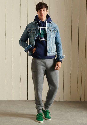 Superdry hoodie met logo midnight blue grit - Foto 9