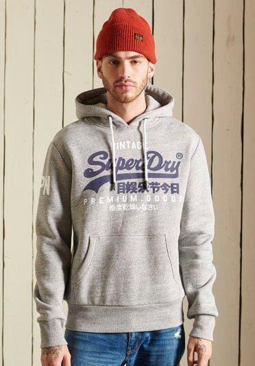 Superdry Vintage Logo Hoodie Grijs Heren - Foto 12