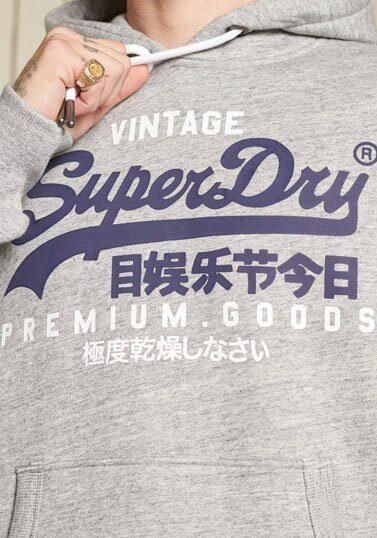 Superdry Vintage Logo Hoodie Grijs Heren - Foto 7