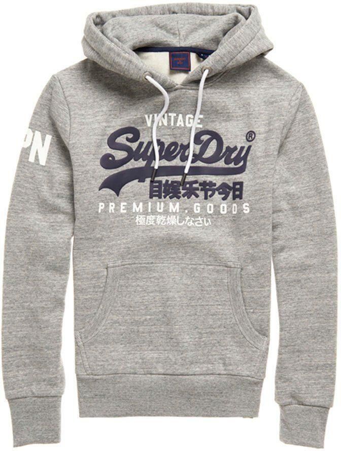 Superdry Vintage Logo Hoodie Grijs Heren
