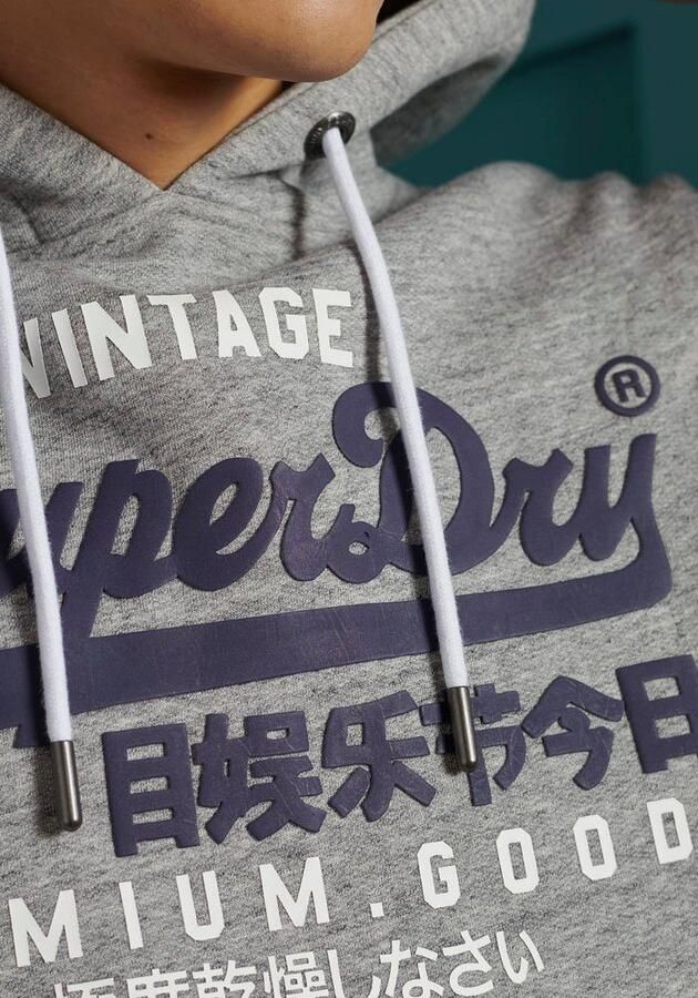 Superdry Vintage Logo Hoodie Grijs Heren - Foto 6