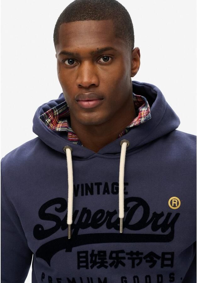 Superdry Sweater Sweatshirt à capuche Vintage Logo Ton sur Ton