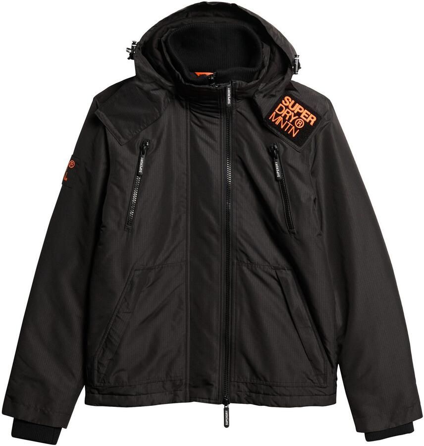Superdry Trainingsjack Windjack met capuchon en bergmotief