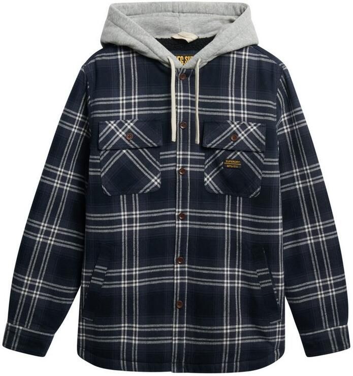 Superdry Overhemd met lange mouwen SURPLUS HOODED CHECK SHIRT - Foto 8