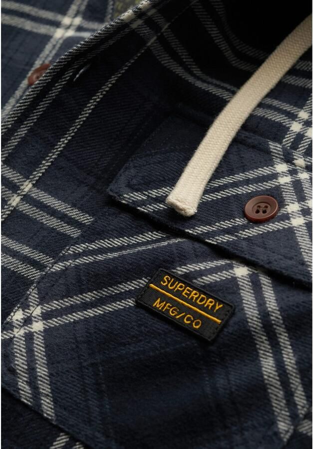 Superdry Overhemd met lange mouwen SURPLUS HOODED CHECK SHIRT