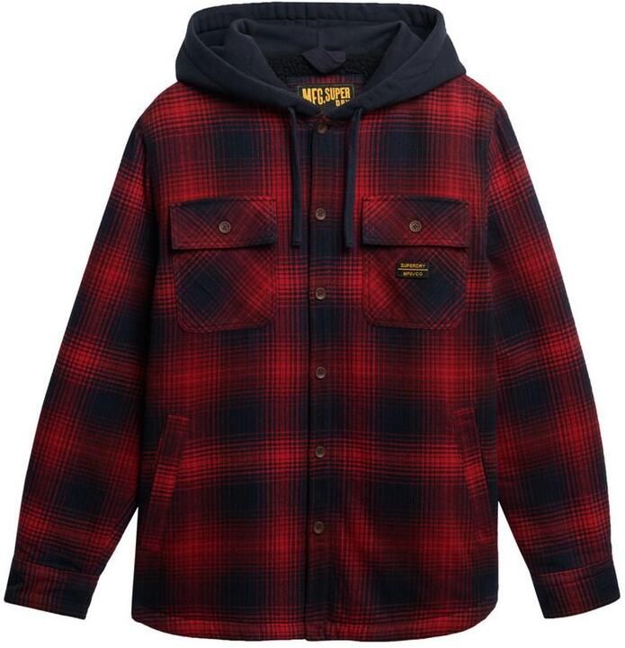 Superdry Overhemd met lange mouwen SURPLUS HOODED CHECK SHIRT - Foto 7