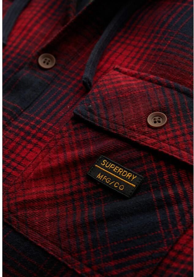 Superdry Overhemd met lange mouwen SURPLUS HOODED CHECK SHIRT