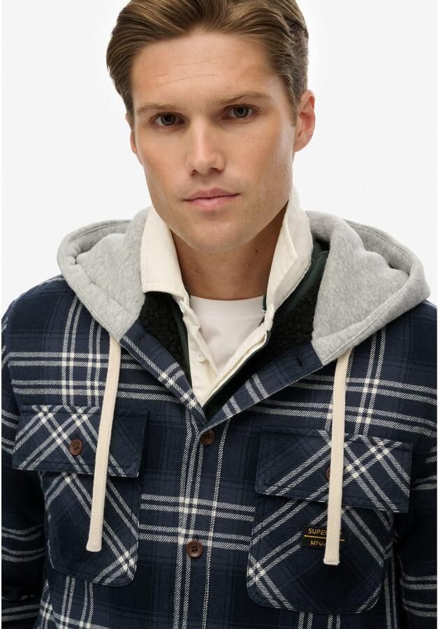 Superdry Overhemd met lange mouwen SURPLUS HOODED CHECK SHIRT - Foto 2