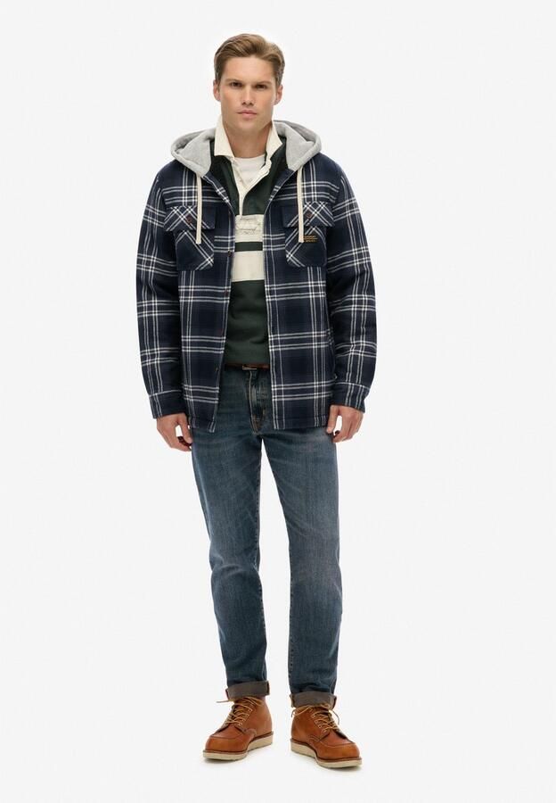 Superdry Overhemd met lange mouwen SURPLUS HOODED CHECK SHIRT - Foto 4