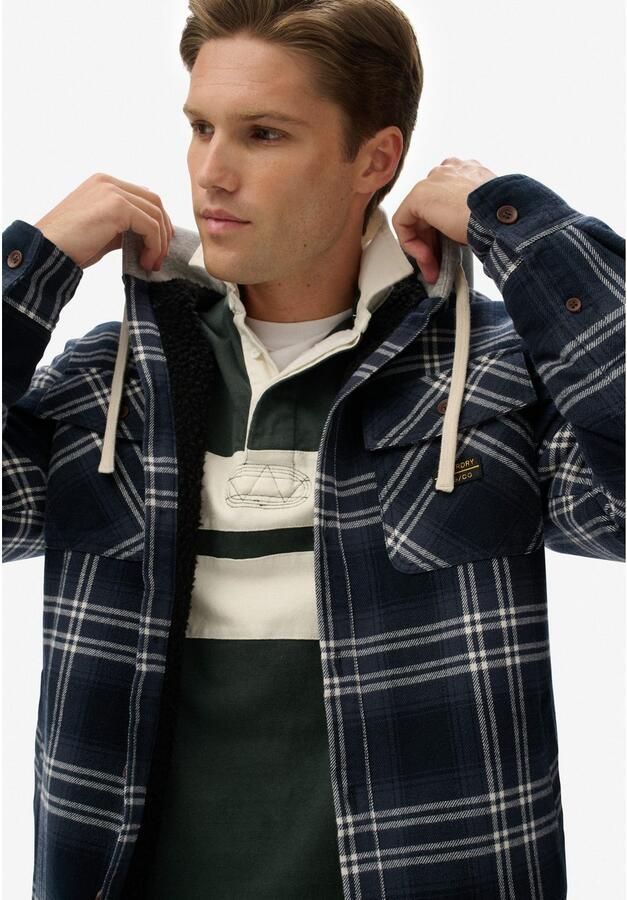 Superdry Overhemd met lange mouwen SURPLUS HOODED CHECK SHIRT - Foto 3