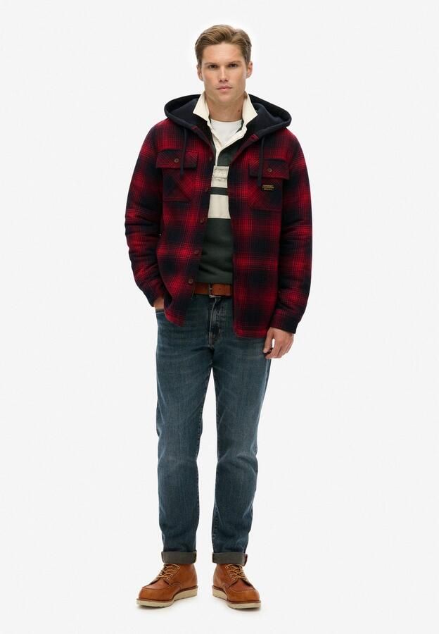 Superdry Overhemd met lange mouwen SURPLUS HOODED CHECK SHIRT - Foto 5