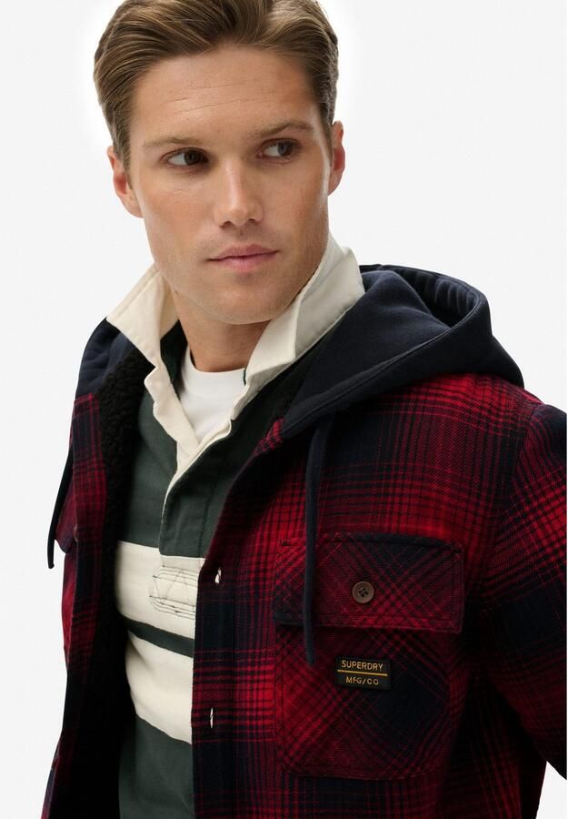 Superdry Overhemd met lange mouwen SURPLUS HOODED CHECK SHIRT - Foto 4