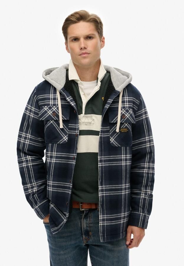 Superdry Overhemd met lange mouwen SURPLUS HOODED CHECK SHIRT - Foto 7