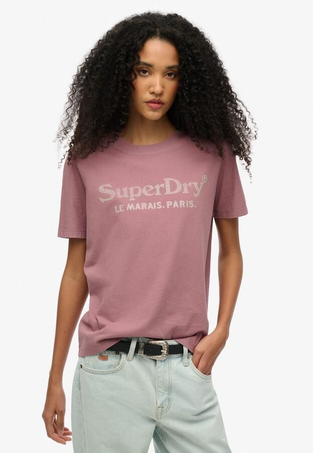 Superdry T-shirt Korte Mouw T-shirt décontracté métallisé femme Venue - Foto 11