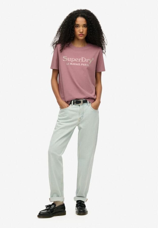 Superdry T-shirt Korte Mouw T-shirt décontracté métallisé femme Venue - Foto 6