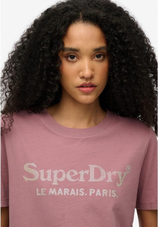 Superdry T-shirt Korte Mouw T-shirt décontracté métallisé femme Venue - Foto 4