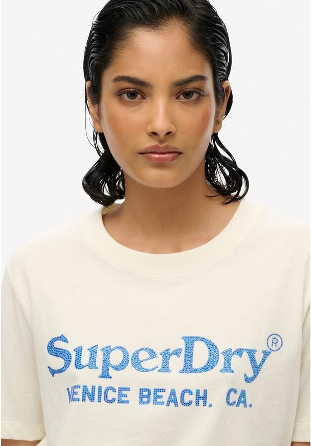 Superdry Shirt met korte mouwen VENUE METALLIC RELAXED TEE - Foto 4
