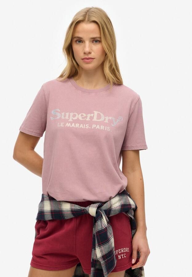 Superdry T-shirt Korte Mouw T-shirt décontracté métallisé femme Venue - Foto 9