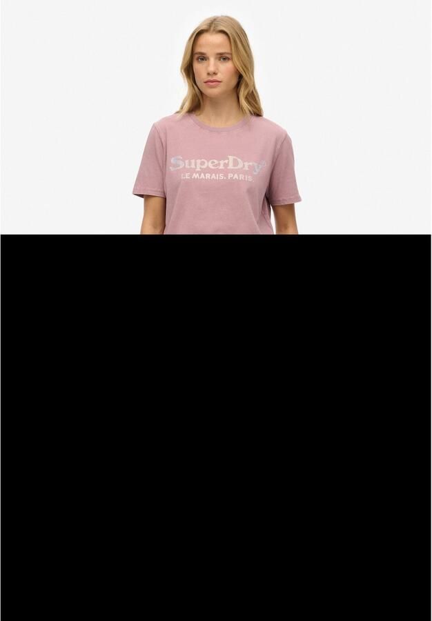 Superdry T-shirt Korte Mouw T-shirt décontracté métallisé femme Venue - Foto 5