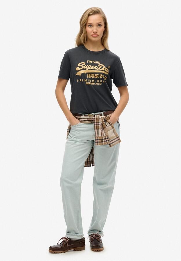 Superdry T-shirt Korte Mouw T-shirt décontracté femme Vintage Logo - Foto 3
