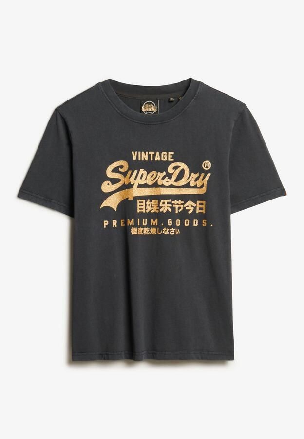 Superdry T-shirt Korte Mouw T-shirt décontracté femme Vintage Logo - Foto 4